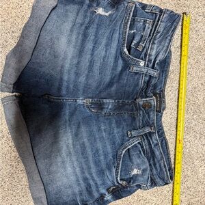 Silver Levi Jeans Dark Blue Jean Shorts